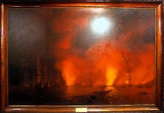16. Айвазовский И.К. 'Синопский бой 18 ноября 1853 года (ночь после боя)'. 1853 г. (копия). Центр культуры 'Mere', 29 ноября 2025 г. Фото- Александр Хмыров