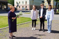В день русского языка у памятника А.С.Пушкину