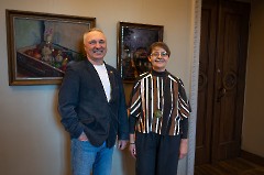 10.На открытии выставки Ирины Божерьяновой «Путешествие к себе». Центр русской культуры, 4 марта 2025 г. Фото - Урмас Роос