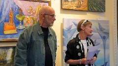 04. На открытии выставки «2005-2025. Ушедшая эпоха». Таллин, Центр культуры (Мере пст.5), 23 сентября 2025 г. Фото- Александр Хмыров